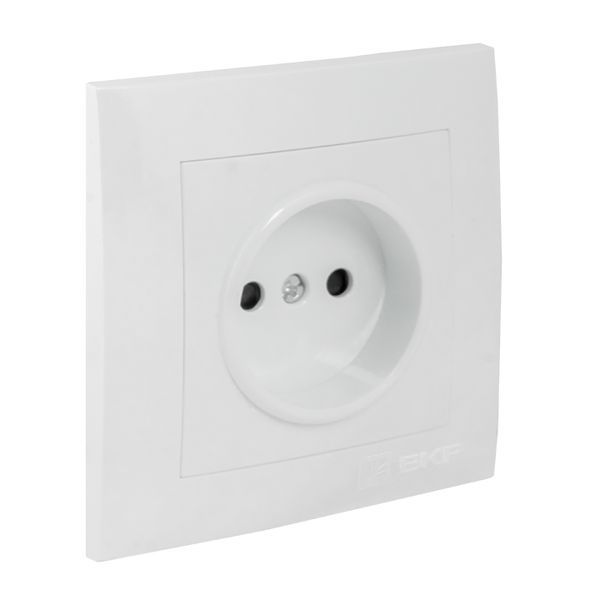Розетка 1-м СП Валенсия 10А IP20 без заземл. защ. шторки бел. PROxima EKF EWR10-022-10