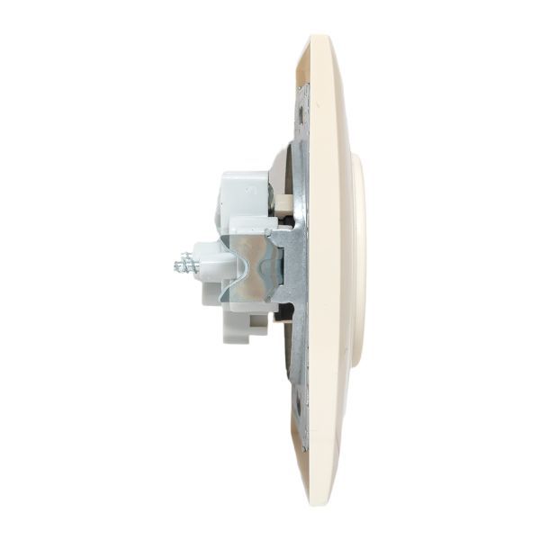 Розетка 1-м СП Валенсия 10А IP20 без заземл. защ. шторки крем. PROxima EKF EWR10-022-20