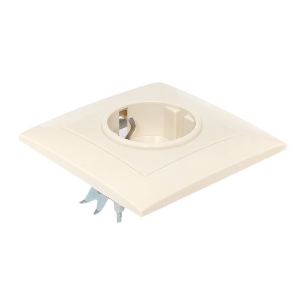 Розетка 1-м СП Валенсия 16А IP20 с заземл. защ. шторки крем. PROxima EKF EWR16-028-20