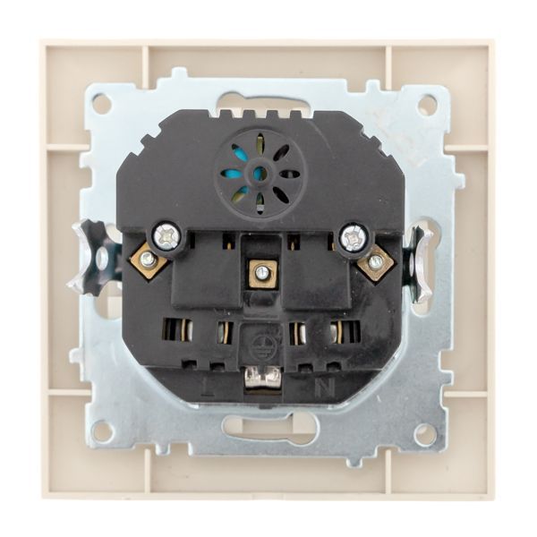 Розетка 1-м СП Валенсия 16А IP20 с заземл. защ. шторки с 2-мя заряд. устройствами USB 2.1А крем. PROxima EKF EWR16-028-20-2USB