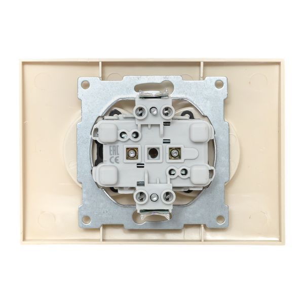Розетка 2-м СП Валенсия 10А IP20 без заземл. защ. шторки крем. PROxima EKF EWR10-102-20