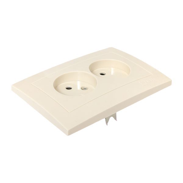 Розетка 2-м СП Валенсия 10А IP20 без заземл. защ. шторки крем. PROxima EKF EWR10-102-20