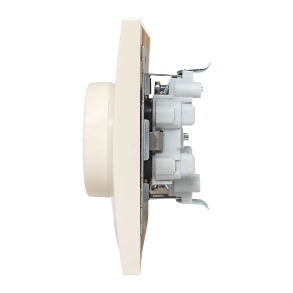 Розетка 2-м СП Валенсия 16А IP20 с заземл. защ. шторки крем. PROxima EKF EWR16-128-20