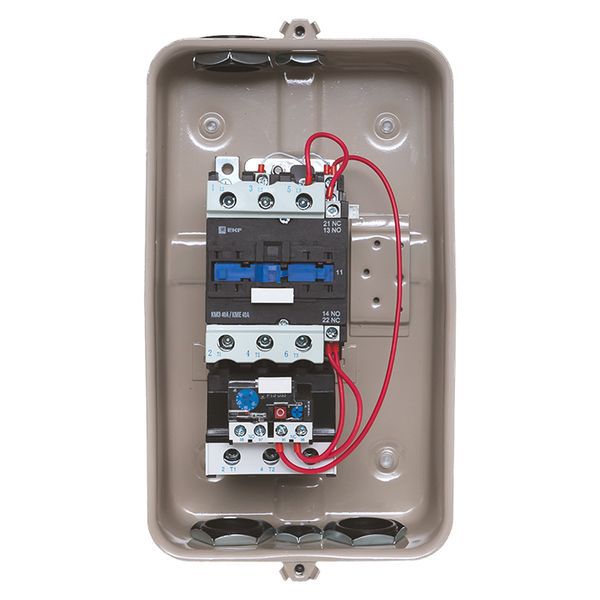Пускатель в корпусе IP65 КМЭ 40А 230В с РТЭ и индикатором PROxima (ctrp-r-40-230v-led)