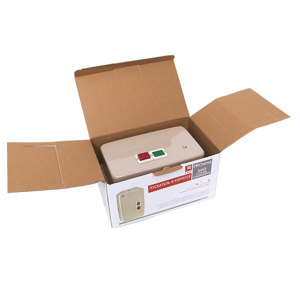 Пускатель в корпусе IP65 КМЭ 40А 230В с РТЭ и индикатором PROxima (ctrp-r-40-230v-led)