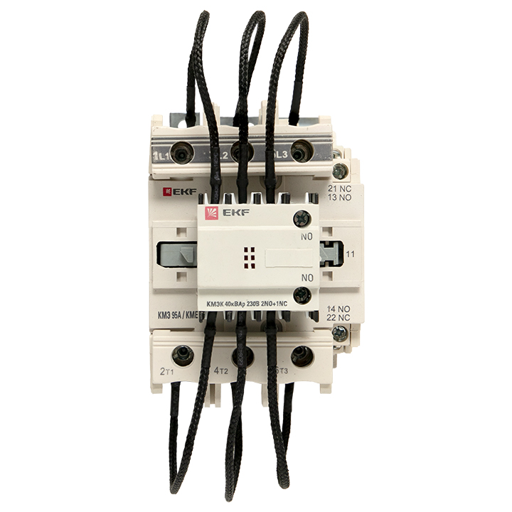 Контактор для конденсатора КМЭК 40квар 230В 2NО+1NC PROxima (ctrk-s-95-40-230)