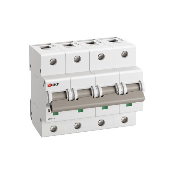 Автоматический выключатель ВА 47-125 4P 100А (D) 15кА EKF PROxima (mcb47125-4-100D)