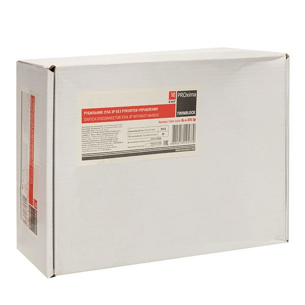 Рубильник 315A 3P без рукоятки управления TwinBlock EKF (tb-s-315-3p)