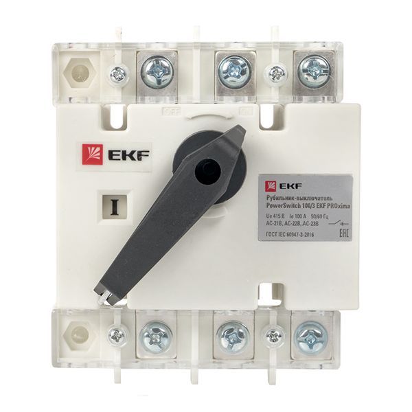 Рубильник-выключатель 100A 3P c рукояткой управления для прямой установки PowerSwitch EKF PROxima (psds-100-3)