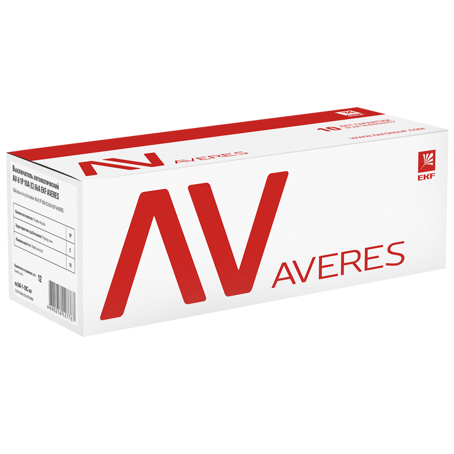 Выключатель автоматический AV-6 4P 3A (B) 6кА AVERES (mcb6-4-03B-av)
