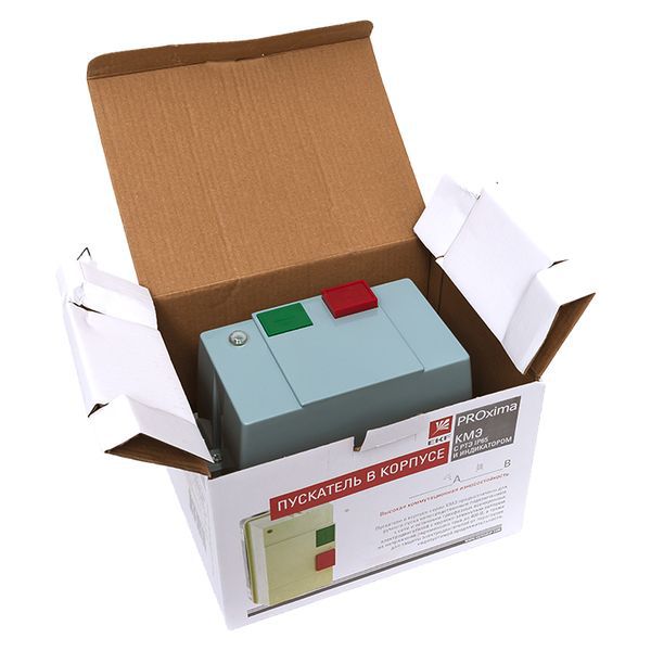 Пускатель в корпусе IP65 КМЭ 25А 230В РТЭ индикатор PROxima (ctrp-r-25-230v-led)
