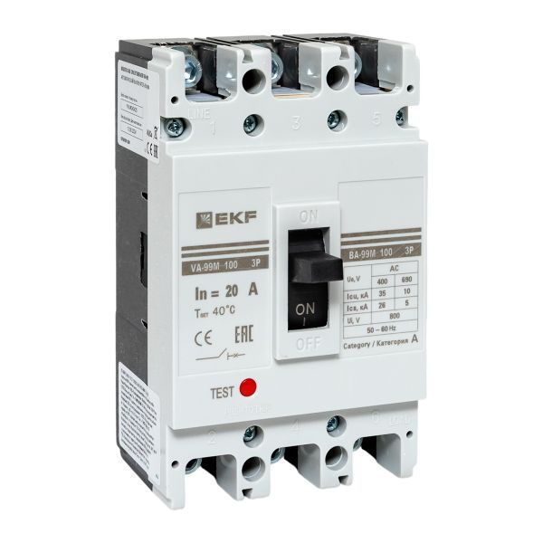 Выключатель автоматический ВА-99М 100/20А 3P 35кА PROxima (mccb99-100-20m)