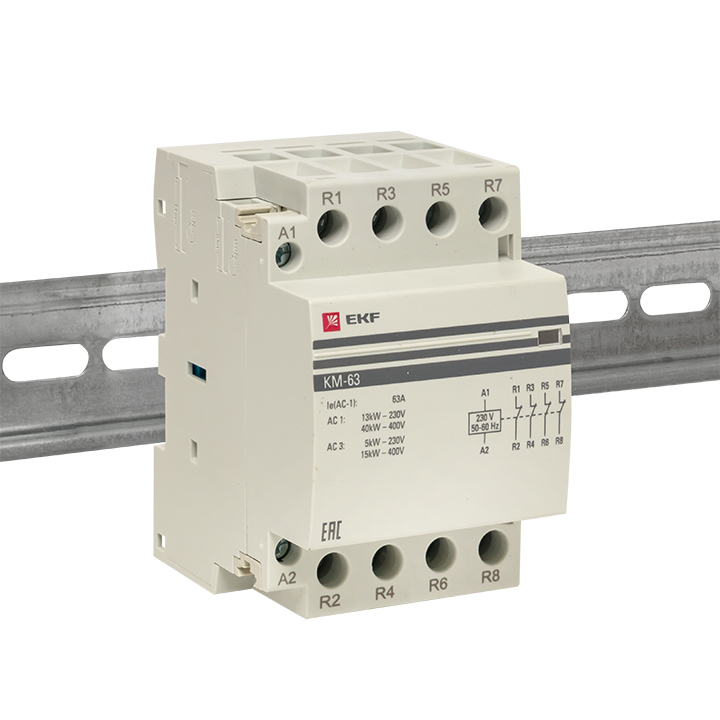 Контактор модульный КМ 63А 4NC (3 мод.) EKF PROxima (km-3-63-04)