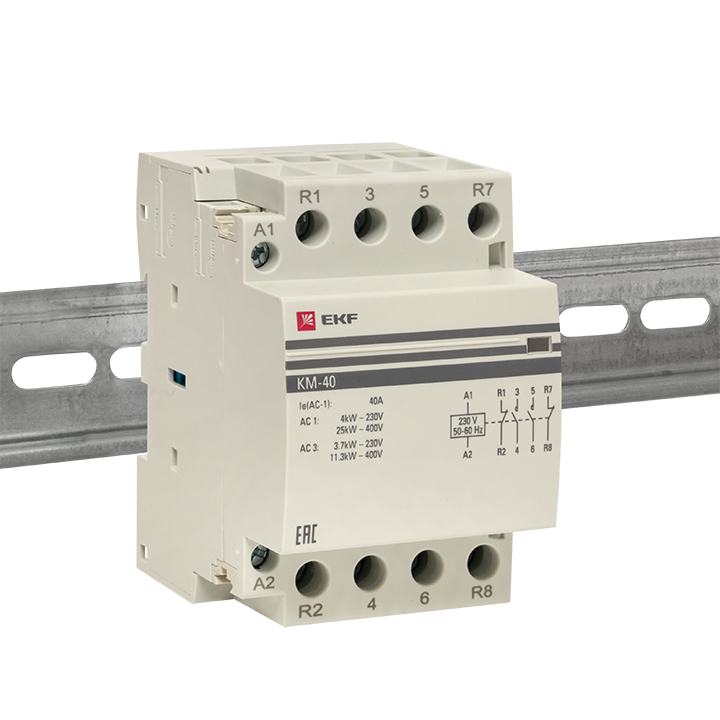 Контактор модульный КМ 40А 2NО+2NC (3 мод.) EKF PROxima (km-3-40-22)