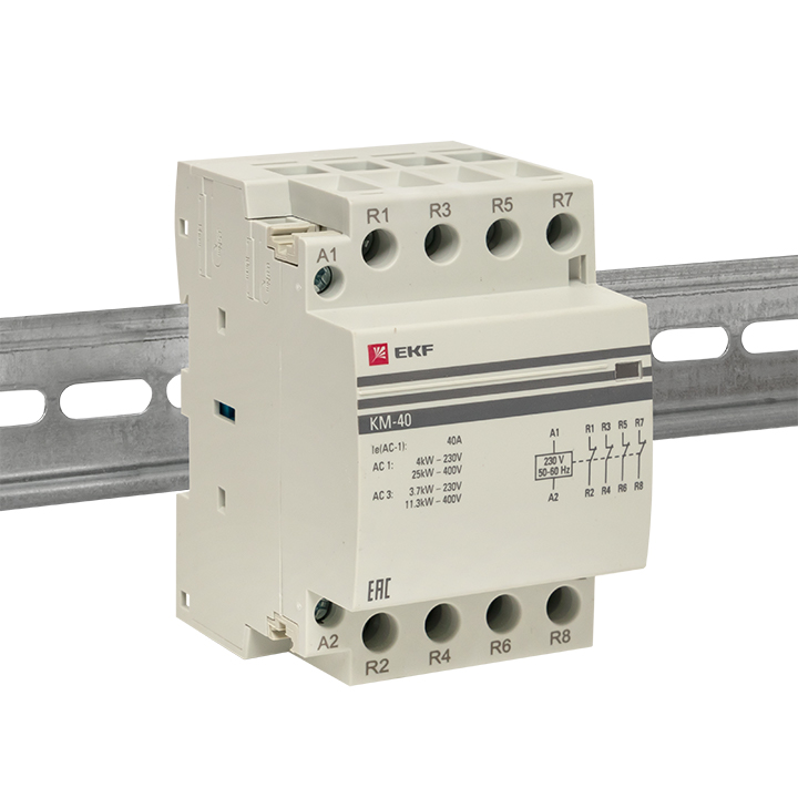 Контактор модульный КМ 40А 4NC (3 мод.) EKF PROxima (km-3-40-04)
