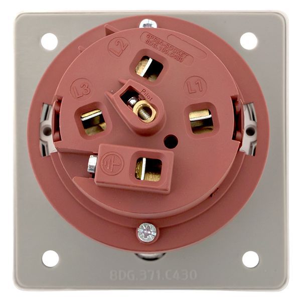 Розетка стационарная внутренняя угловая 4342 3Р+РЕ 63А 380В IP67 PROxima (ps-4342-63-380)