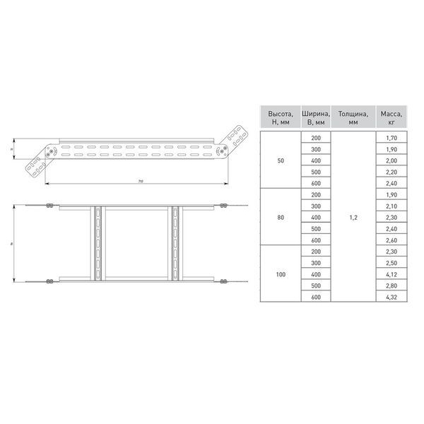 Угол вертикальный шарнирный для лестничного лотка 100x300мм EKF (vlt100300)