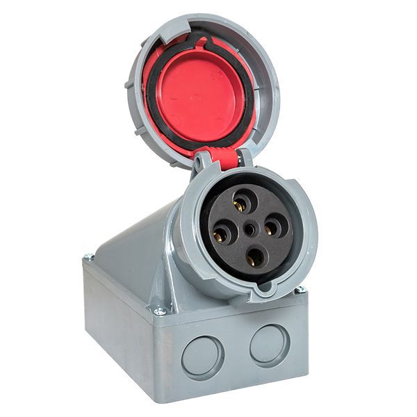 Розетка стационарная наружная 1342 3Р+РЕ 63А 380В IP67 PROxima (ps-1342-63-380)