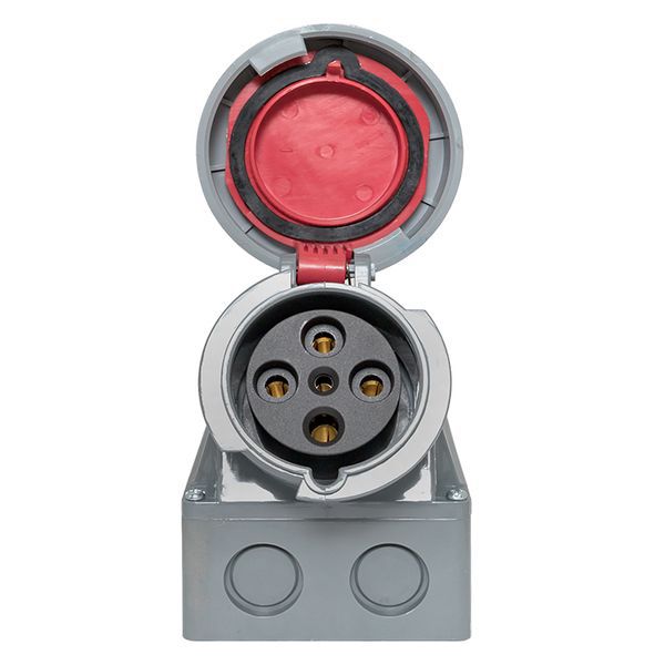 Розетка стационарная наружная 1342 3Р+РЕ 63А 380В IP67 PROxima (ps-1342-63-380)