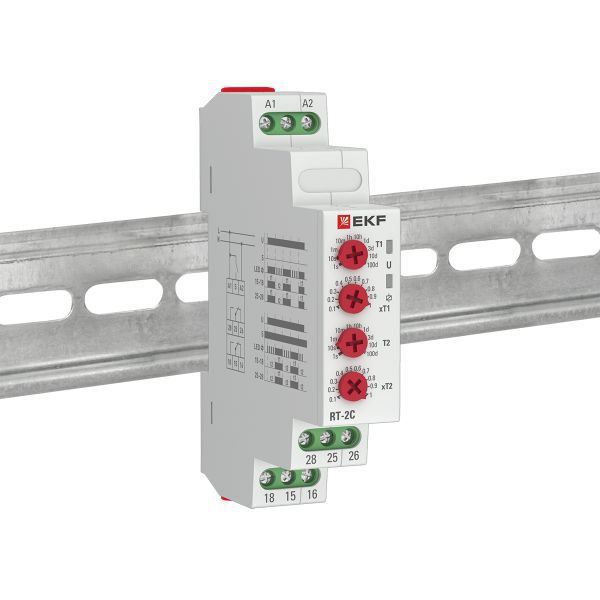Реле времени (2 регулируемых порога времени, 2 исполнительных контакта) RT-2C 12-240В PROxima (rt-2c-12-240)