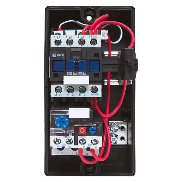 Пускатель в корпусе IP65 КМЭ 9А 230В с РТЭ и индикатором PROxima (ctrp-r-9-230v-led)