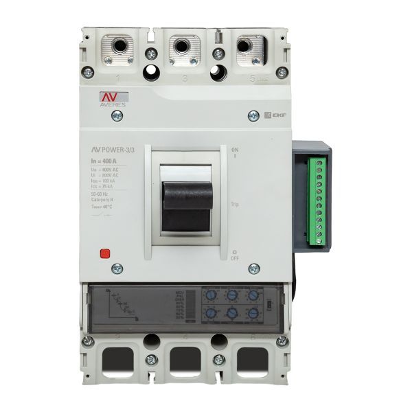 Автоматический выключатель AV POWER-3/3 400А 100kA ETU2.2 EKF AVERES (mccb-33-400H-2.2-av)