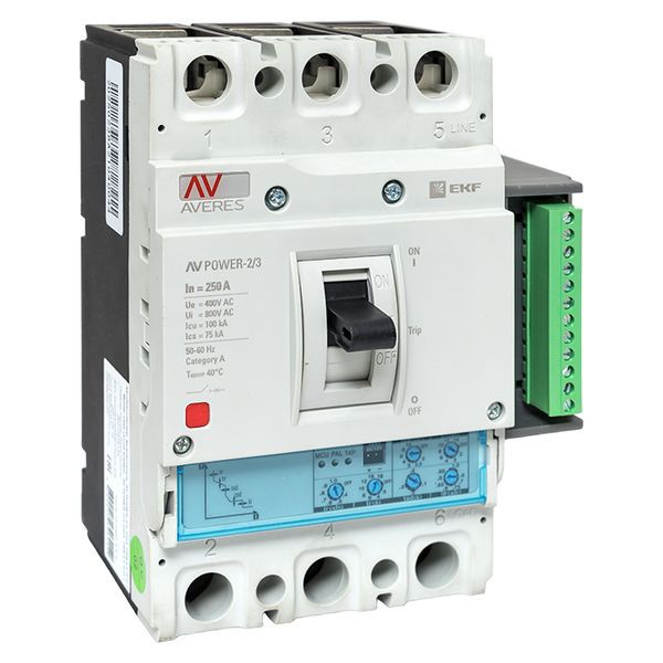 Автоматический выключатель AV POWER-2/3 250А 100kA ETU2.2 EKF AVERES (mccb-23-250H-2.2-av)