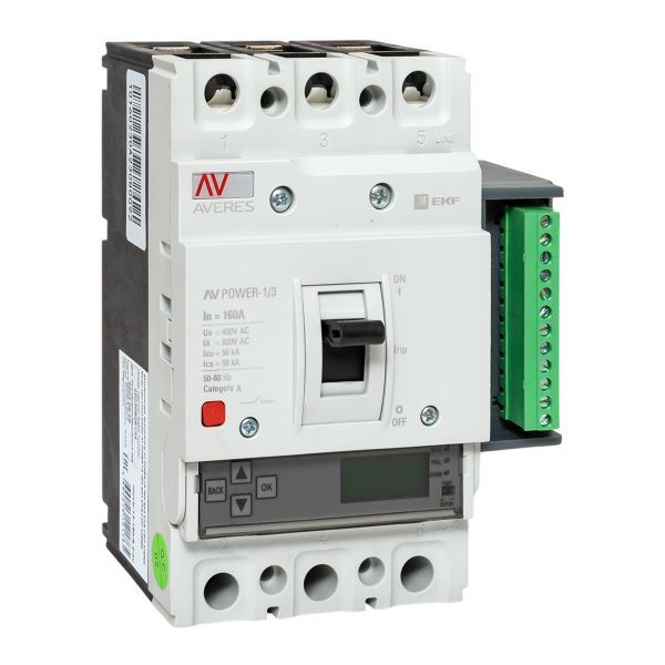 Выключатель автоматический AV POWER-1/3 160А 50кА ETU6.2 (mccb-13-160-6.2-av)