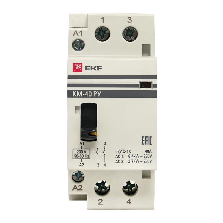 Контактор модульный КМ РУ 63А 2NO (2 мод.) EKF PROxima (km-2m-63-20)
