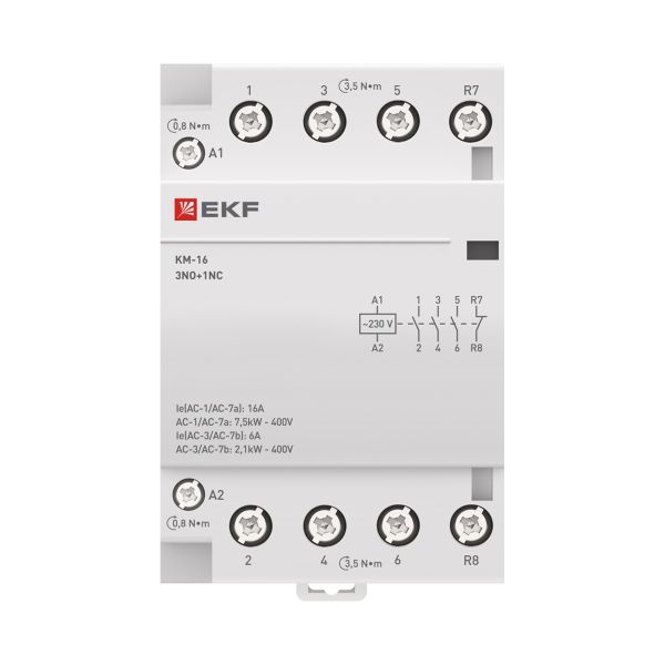 Контактор модульный 16А 3п 3NО+NC (km-3-16-31)