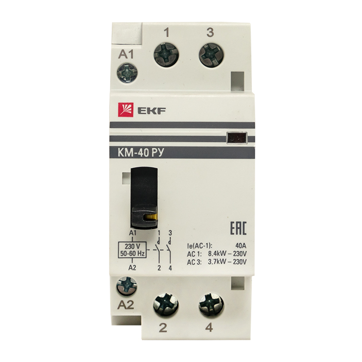 Контактор модульный КМ РУ 40А 1NO+1NC (2 мод.) EKF PROxima (km-2m-40-11)