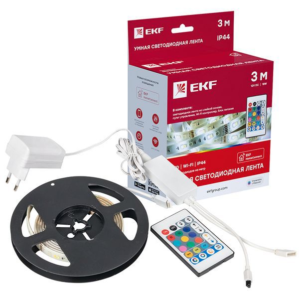 Лента светодиодная умная EKF Connect RGBW 3м (slswf-3-rgbw)