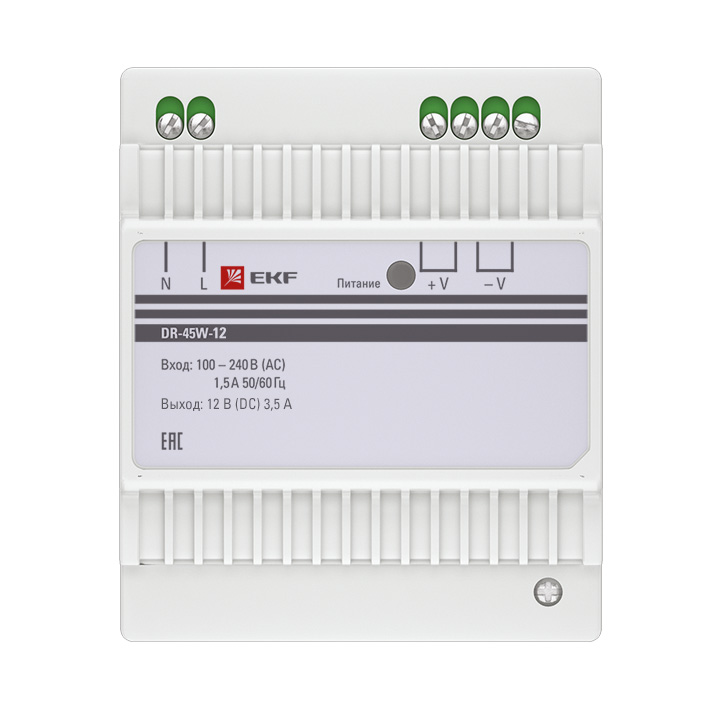 Блок питания 12В DR-45W-12 EKF PROxima (dr-45w-12)