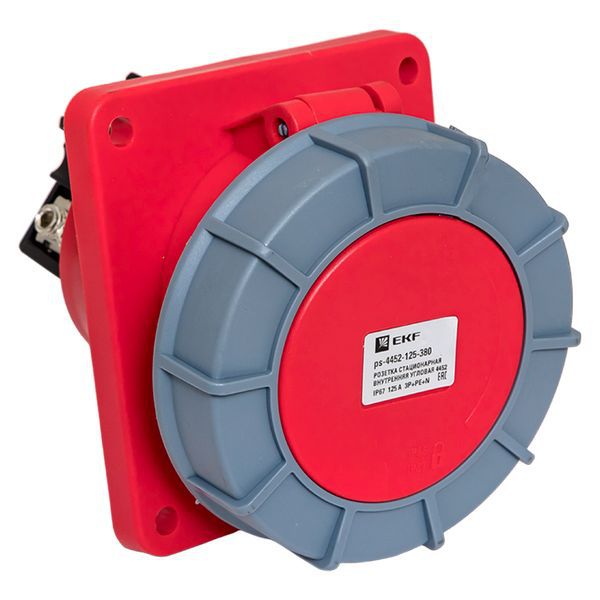 Розетка стационарная внутренняя угловая 4452 3Р+РЕ+N 125А 380В IP67 PROxima (ps-4452-125-380)