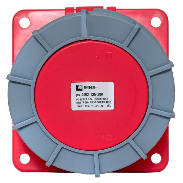 Розетка стационарная внутренняя угловая 4452 3Р+РЕ+N 125А 380В IP67 PROxima (ps-4452-125-380)