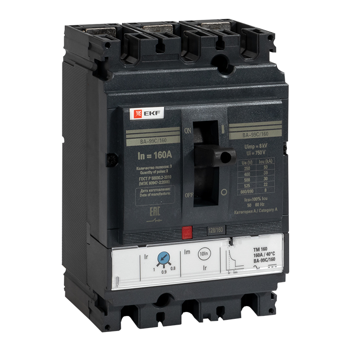 Выключатель автоматический ВА-99C (Compact NS) 160/25А 3P 36кА EKF PROxima (mccb99C-160-25)
