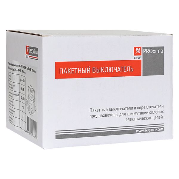 Переключатель пакетный ПП 2-40/Н2 М2 пл. IP56 PROxima (pp-2-40-4)