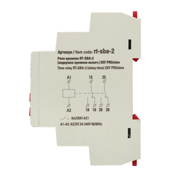 Реле времени RT-SBA-2 (задержка времени включ.) EKF PROxima (rt-sba-2)