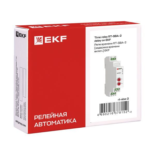 Реле времени RT-SBA-2 (задержка времени включ.) EKF PROxima (rt-sba-2)
