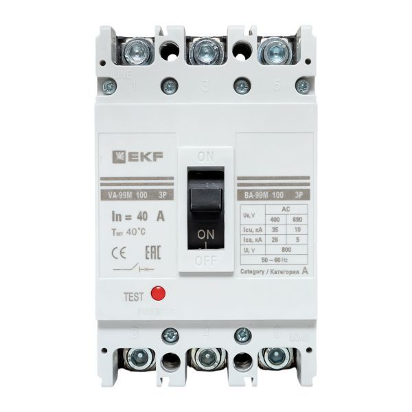 Выключатель автоматический ВА-99М 100/40А 3P 35кА PROxima (mccb99-100-40m)