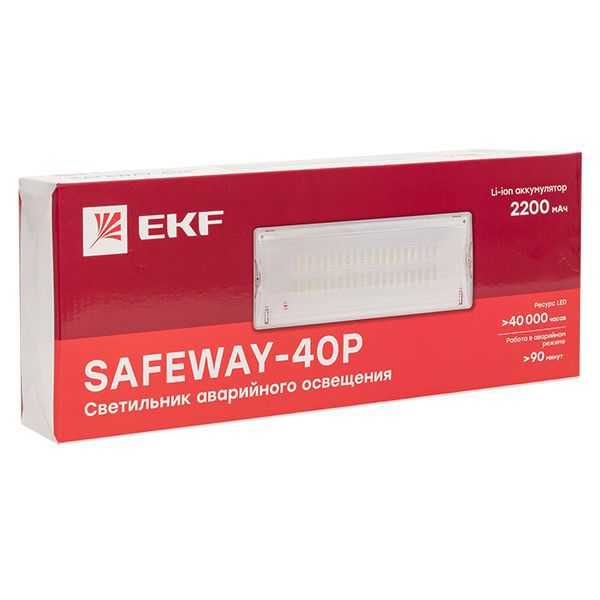 Светильник аварийного освещения SAFEWAY-40P пост. действия LED EKF Proxima (dpa-204)