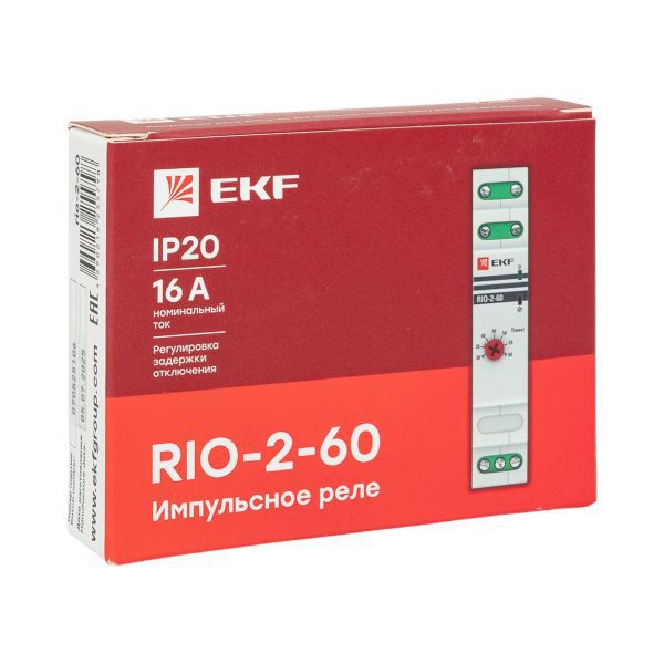 Импульсное реле с задержкой отключения RIO-2-60 (30-60 мин) EKF PROxima (rio-2-60)