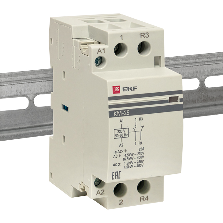 Контактор модульный КМ 25А NО+NC (2 мод) (km-2-25-11)