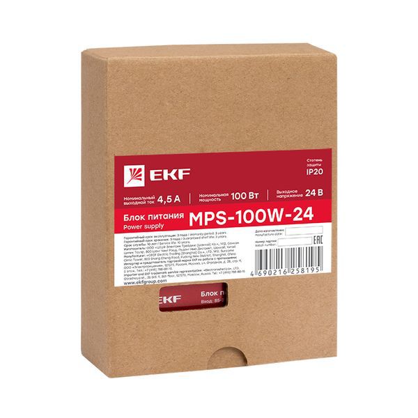 Блок питания 24В MPS-100W-24 EKF Proxima (mps-100w-24)