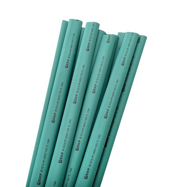 Трубка термоусадочная ТУТ нг 12/6 зел. 1м (уп.50шт) PROxima EKF tut-12-j-1m