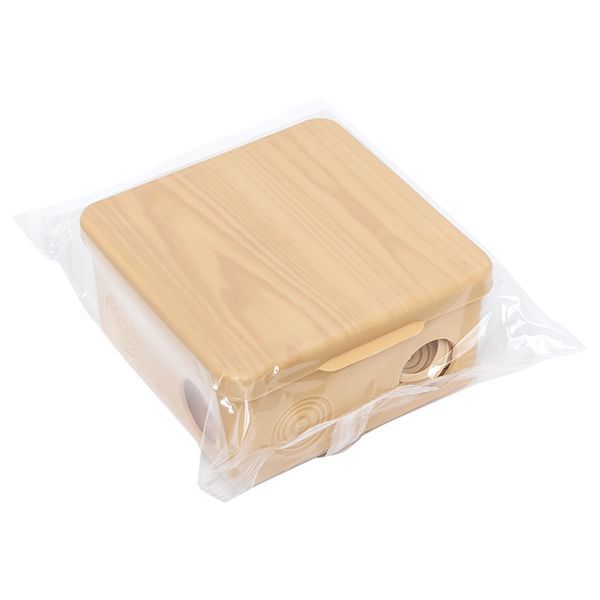 Коробка распаячная КМР-030-014 с крышкой 100х100х55 8 мембранных вводов IP54 свет. дерево PROxima EKF plc-kmr-030-014-s