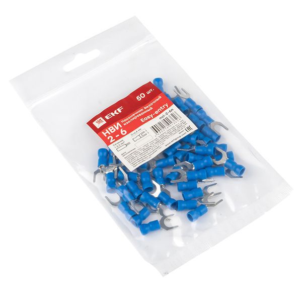 Наконечник вилочный изолированный НВИ 2-6 (уп.50шт) EKF nvi-2-6n