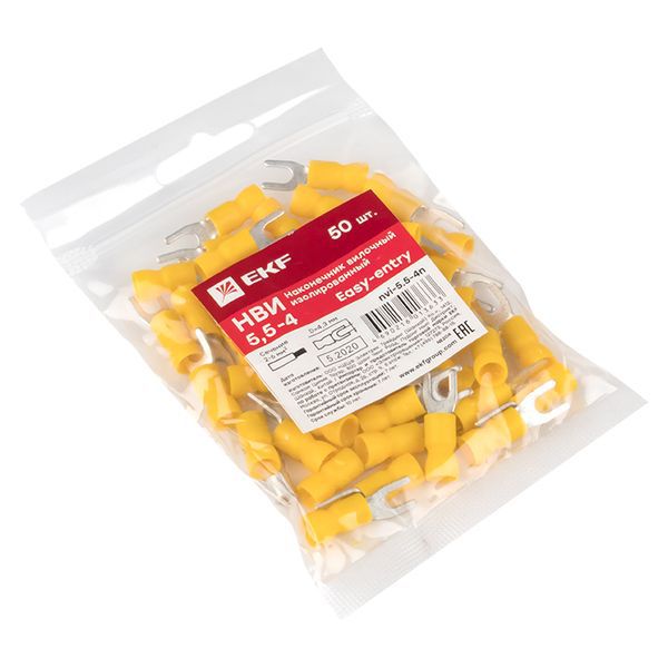 Наконечник вилочный изолированный НВИ 5.5-4 (уп.50шт) EKF nvi-5.5-4n