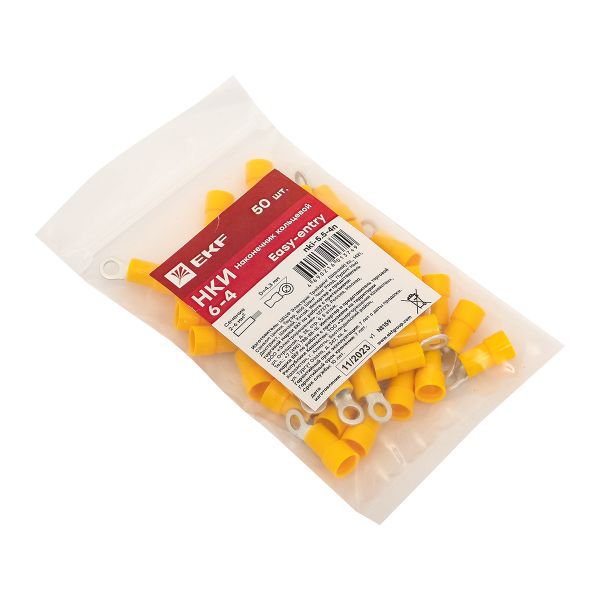 Наконечник кольц. изол. НКИ 5.5-4 (уп.50шт) EKF nki-5.5-4n