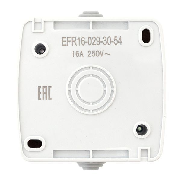 Розетка 1-м ОП Мурманск 16А IP54 с заземл. защ. шторки с крышкой сер. EKF EFR16-029-30-54